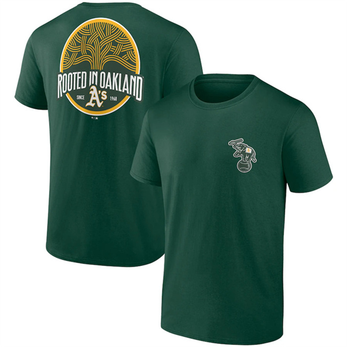 Men's Oakland Athletics Green Iconic Bring It T-Shirt Men's Oakland Athletics Green Iconic Bring It T-Shirt